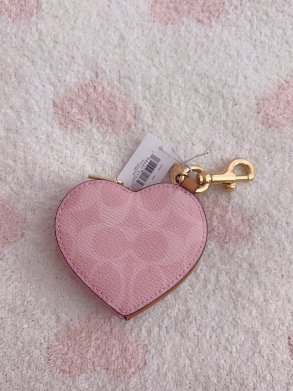 Coach heart bag charm powder pink - Picture 2 of 5